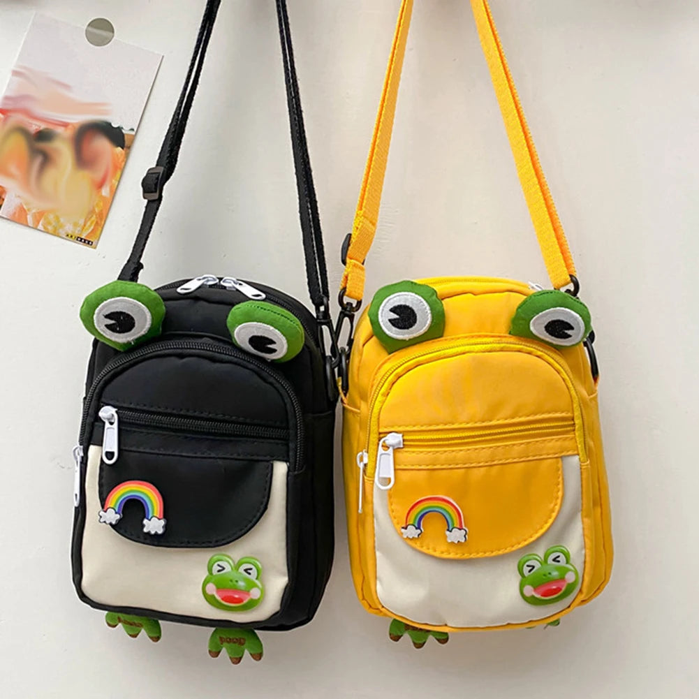 Cartoon Animal Commute Bag Nylon Phone Bag Earphone Hole
