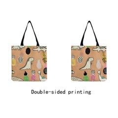 Dinosaur Print Women's Shoulder Bag Portable Shopping Handbag 2022 Totebags
