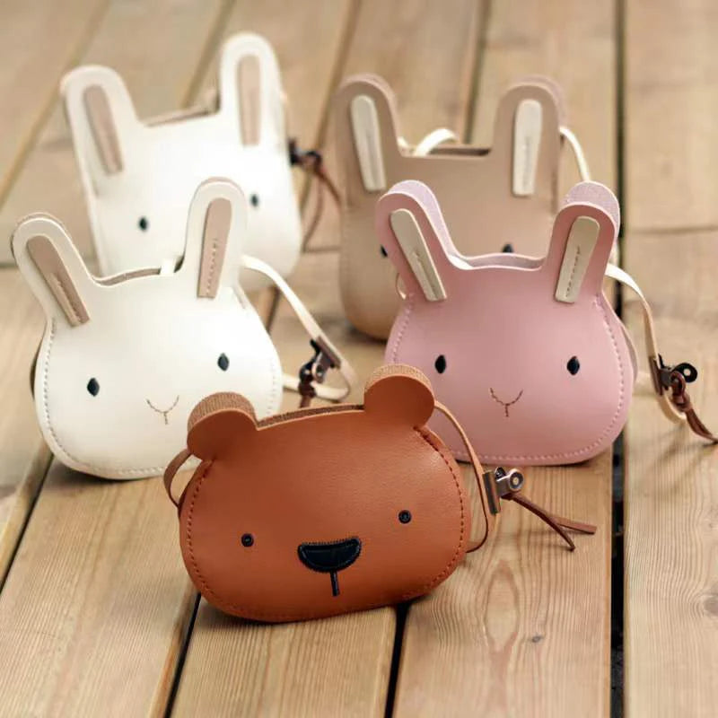 Cute Bunny PU Leather Shoulder Bag for Girls