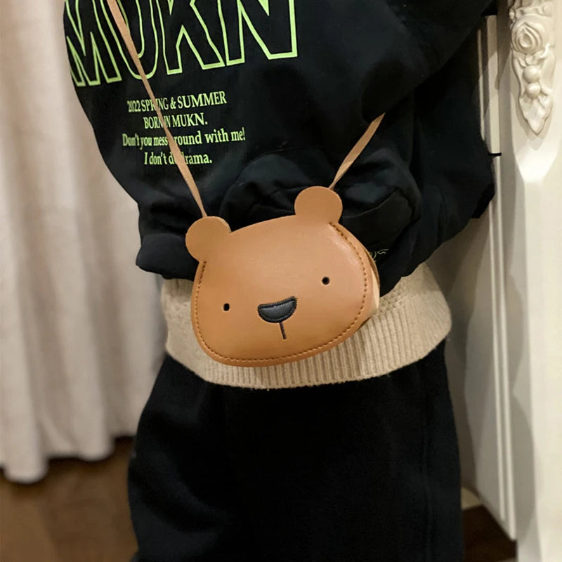 Cute Bunny PU Leather Shoulder Bag for Girls