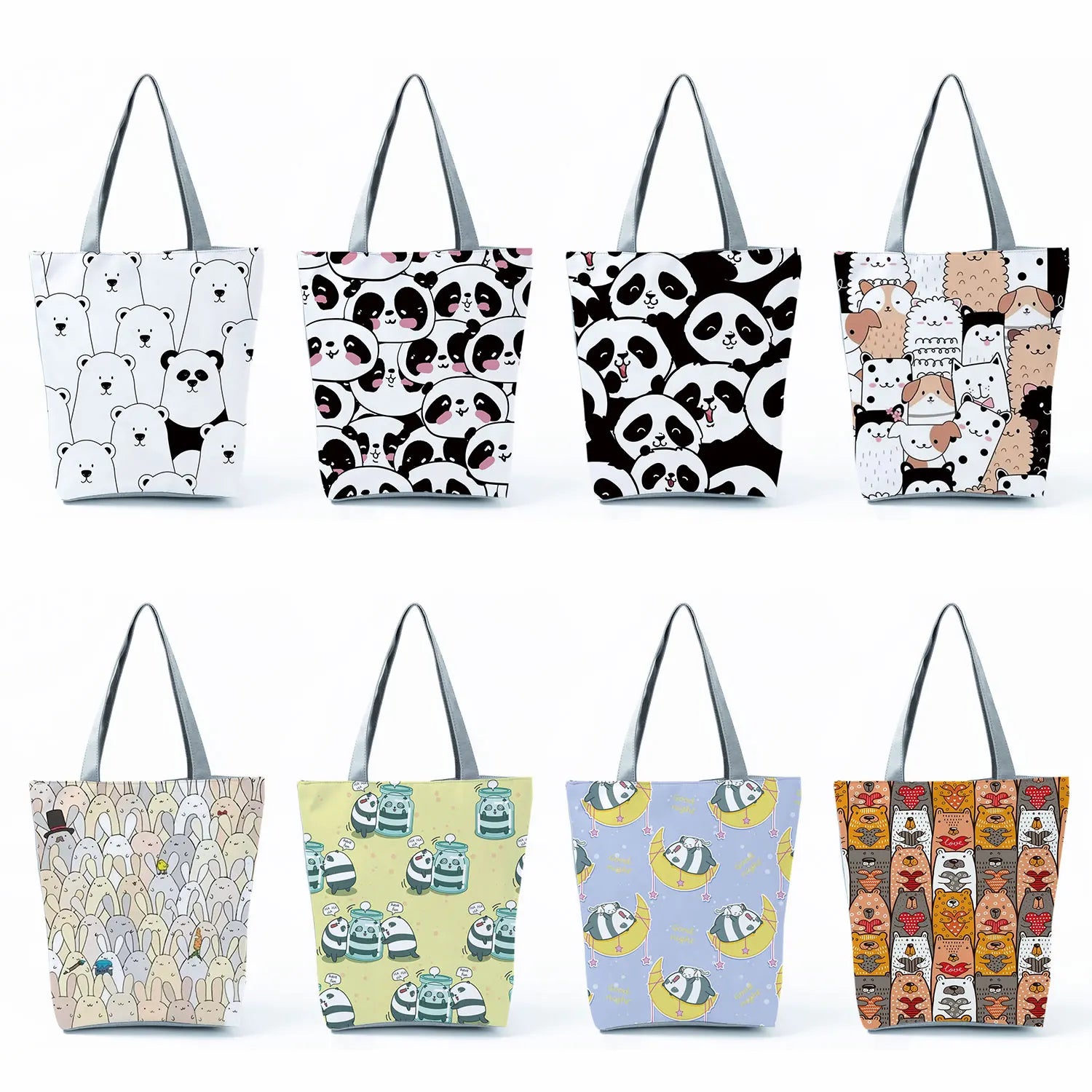 Animal Print Ladies Shoulder Bag Rabbit Panda Design