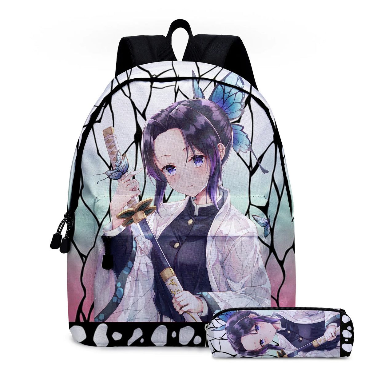 Anime Girls Small Backpack Children School Bags Gift Two Piece Schoolbag
