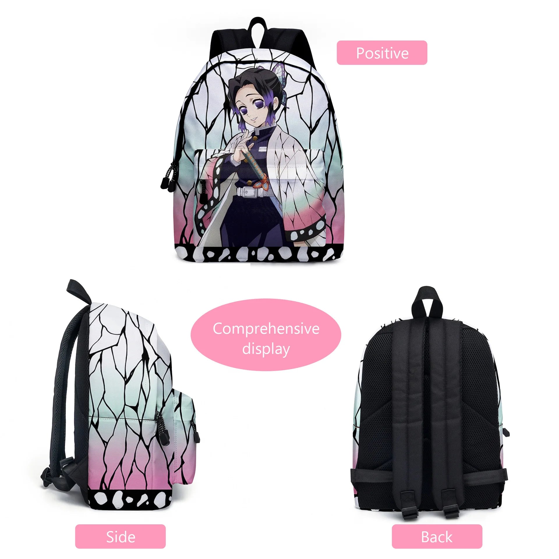 Anime Girls Small Backpack Children School Bags Gift Two Piece Schoolbag
