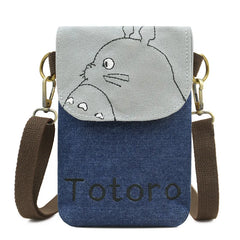 Anime Totoro Shoulder Bag Messenger Cross Body Canvas Phone Bag