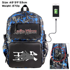 Anime Jujutsu Kaisen Backpack USB Casual Student Schoolbag