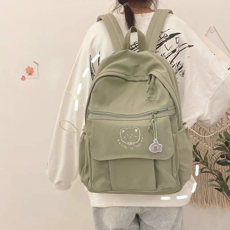 Sweet Girls Cartoon Backpacks Canvas School Bags Travel Packbag