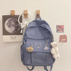 Sweet Girls Cartoon Backpacks Canvas School Bags Travel Packbag