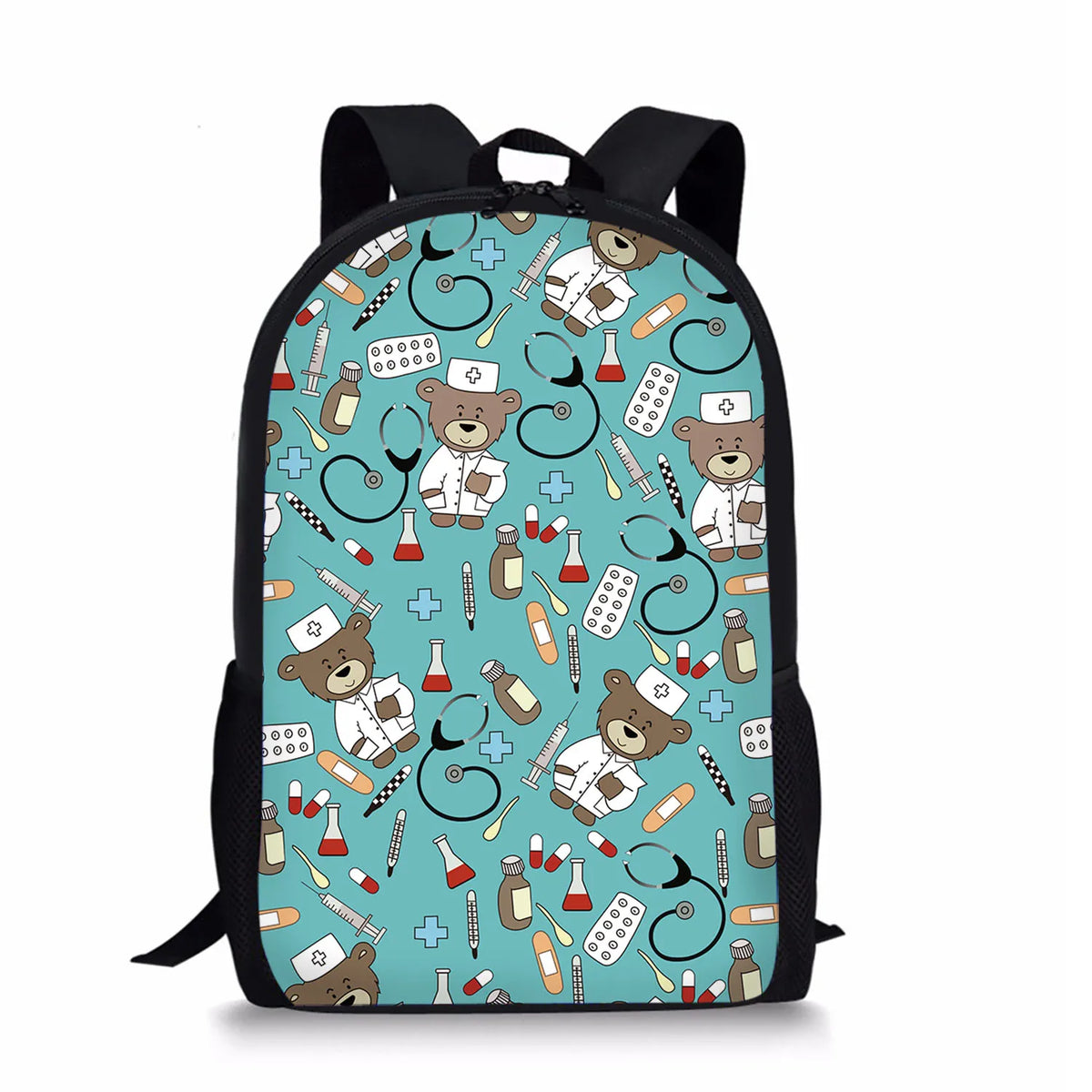 Bear Doctor Print School Bag for Kids