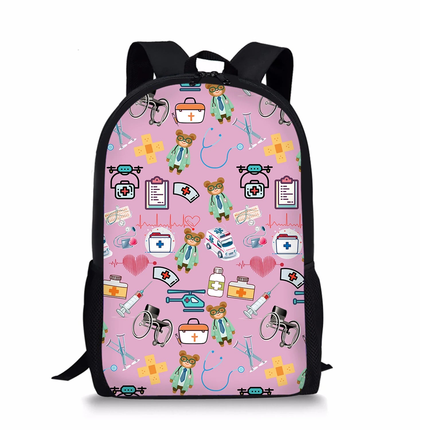 Bear Doctor Print School Bag for Kids