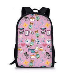 Bear Doctor Print School Bag for Kids