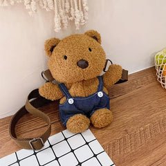 Bear Plush Backpack Children Style Soft Toy Baby Girl Bag