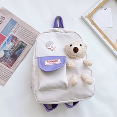 Bear Toy School Bag for Girl Kids Kindergarten Schoolbags