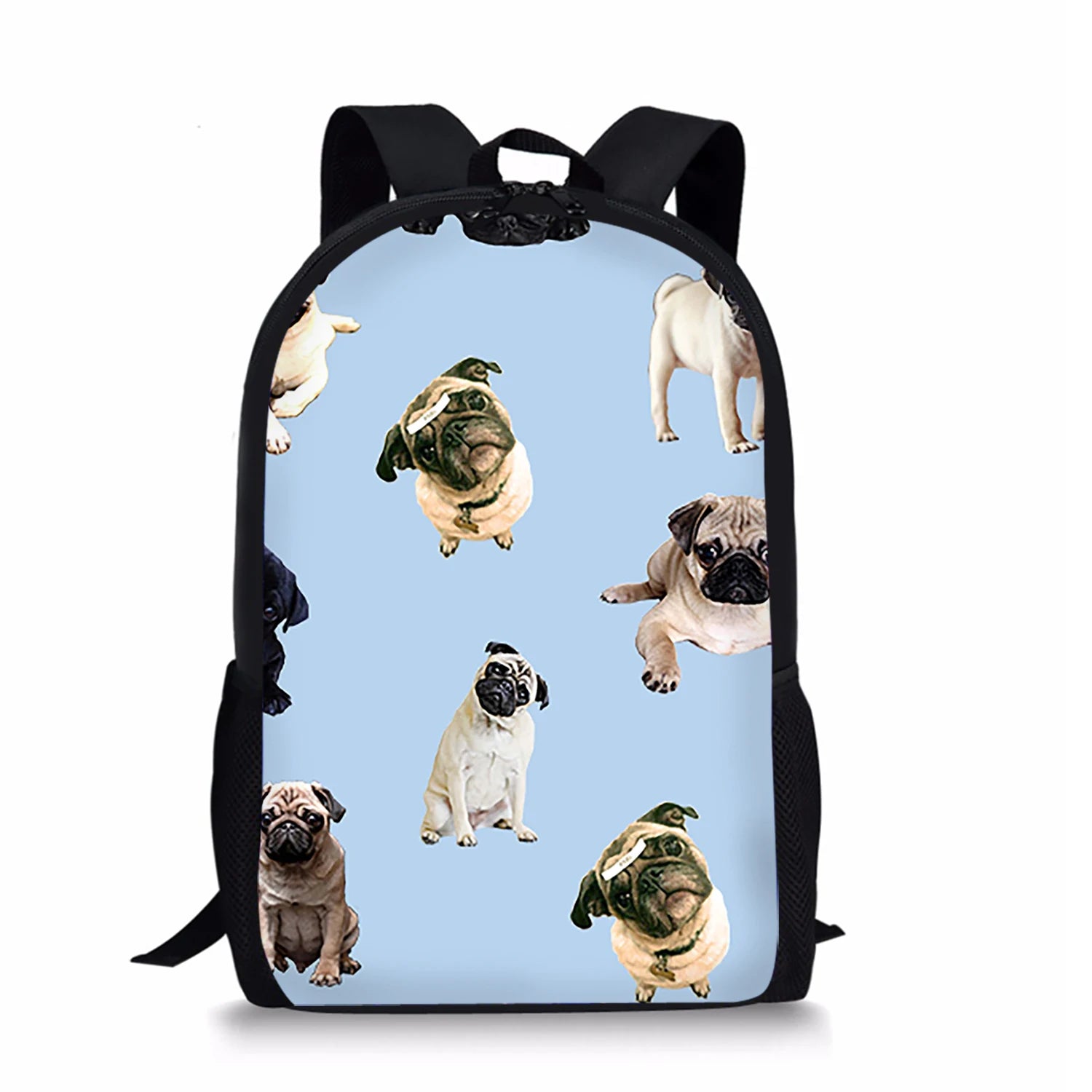 Bulldog Print School Bags High Waterproof Children's Backpack