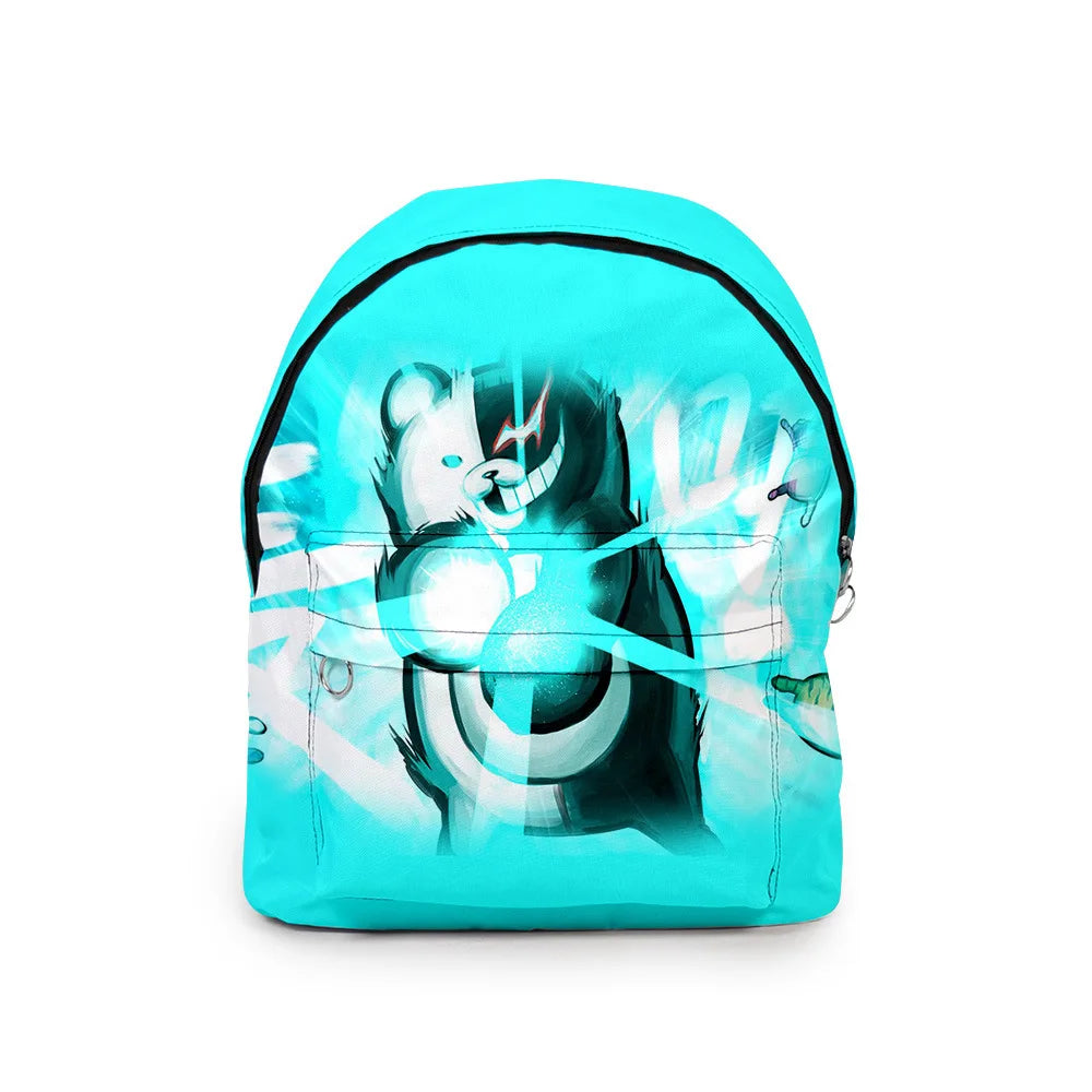 3D Print Monokuma Student Backpack Waterproof Travel Backpack
