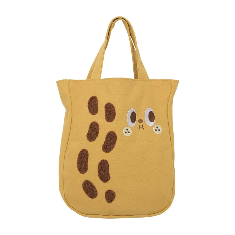 Embroidered Shoulder Bag Large Capacity Drawstring Tote Purse Handbags