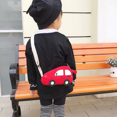 Kids Cartoon Car Boys Mini Messenger Bag Children Zipper Purse