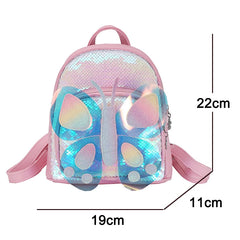 Sequin Butterfly Kids Backpack for Girls School Bags
