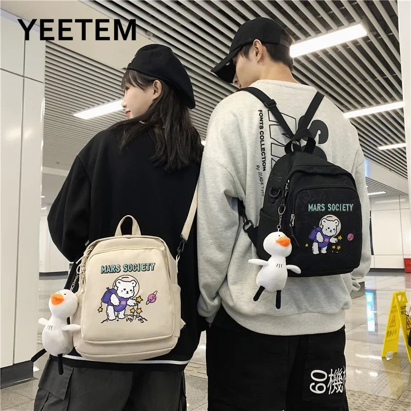 Astronaut Bear Backpack Men and Women Schoolbag