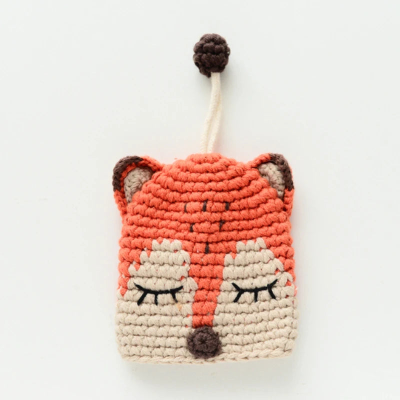 Cartoon Dog Key Case Hand-woven Student Key Chain