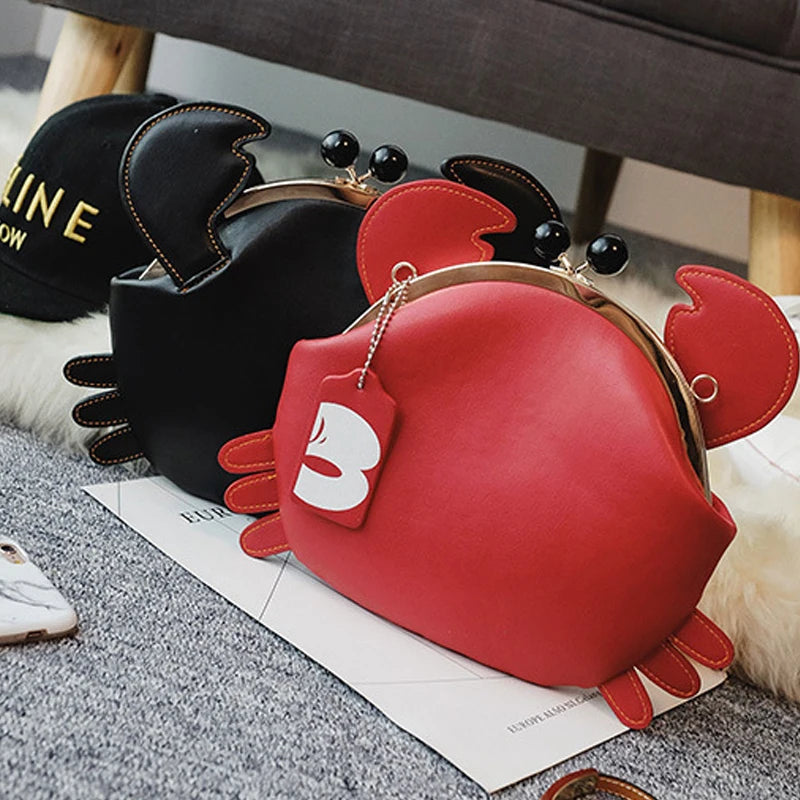 Crab Messenger Bag Women Chains Unique Ladies Crossbody Shoulder Bag
