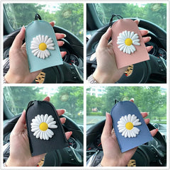 Daisy Flowers Key Bag PU Leather Key Wallets Key Holder Case
