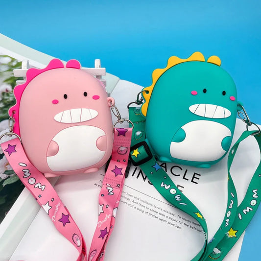 Dinosaur Crossbody Bag Kids Silicone Shoulder Pouch