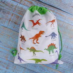 Dinosaur Drawstring Bags Kids Backpack School Organizer Pouch