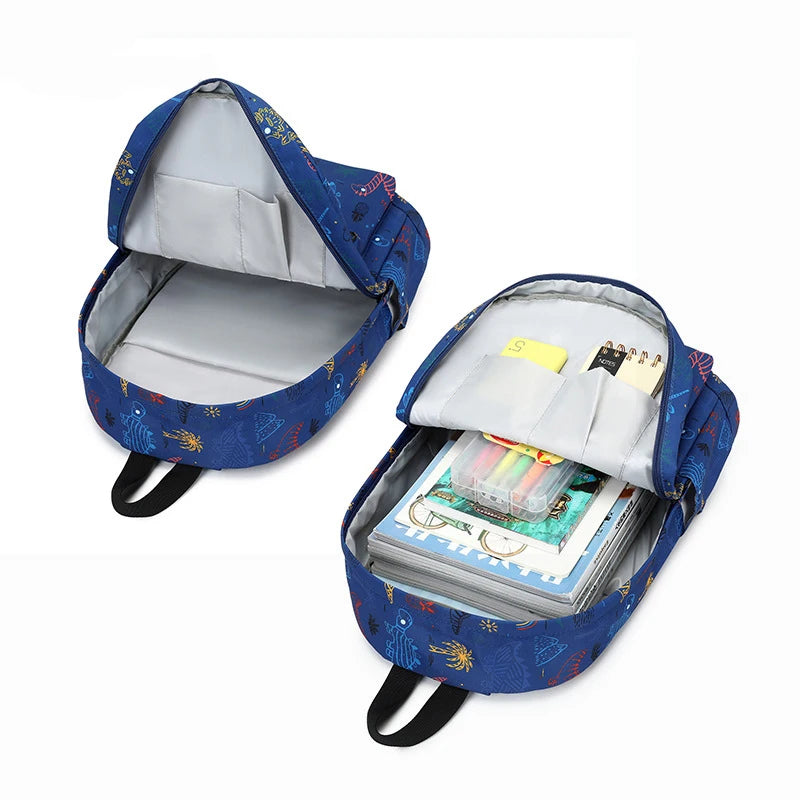 Dinosaur Print School Bags Boy Backpack for Kindergarten Children