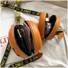 Cartoon Donut Shoulder Bag Crossbody Girls Round Purse Harajuku