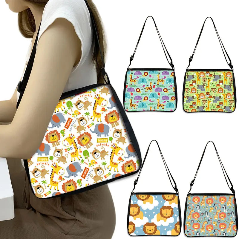 Animal Print Underarm Bag Adjustable Shoulder Shopping Tote