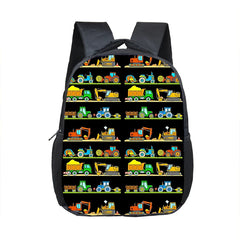 Cartoon Firetruck Excavator Tractor Backpack for Kids