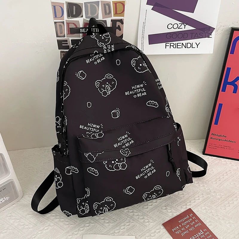 Girl Backpack Waterproof Nylon Japanese Style Travel Laptop Bag
