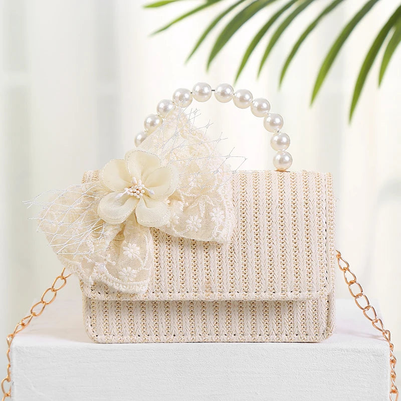 Girl Messenger Backpack Flower Princess Bag Baby Shoulder Packet