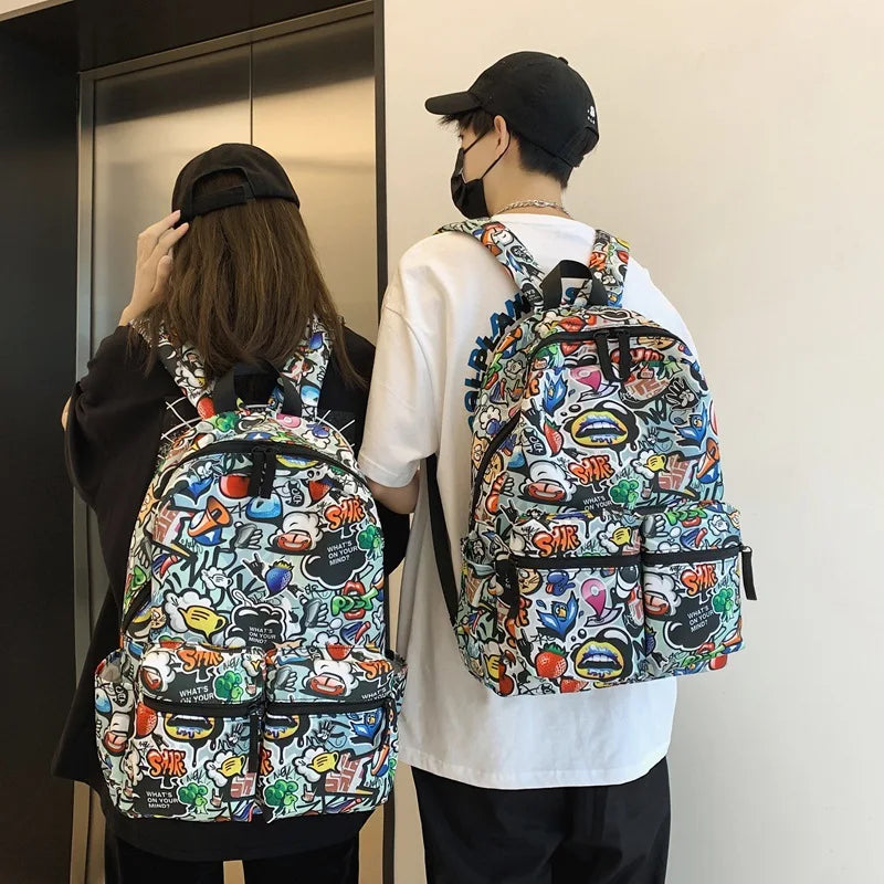 Cartoon Girl School Backpack Large Capacity Waterproof Bookbag