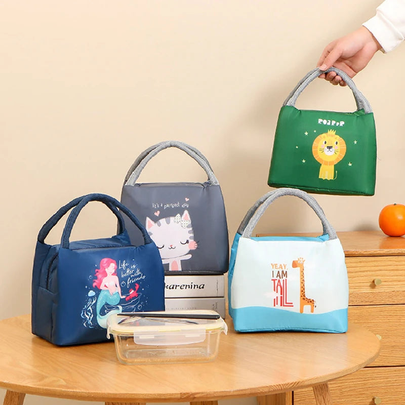 Cartoon Insulated Bento Box Thermal Bag for Lunch
