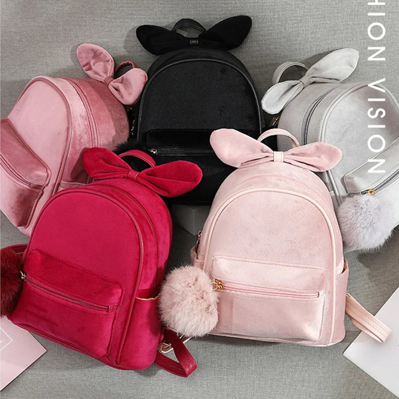 Plush School Bag For Teenage Girls Cute Style Backpack X874H