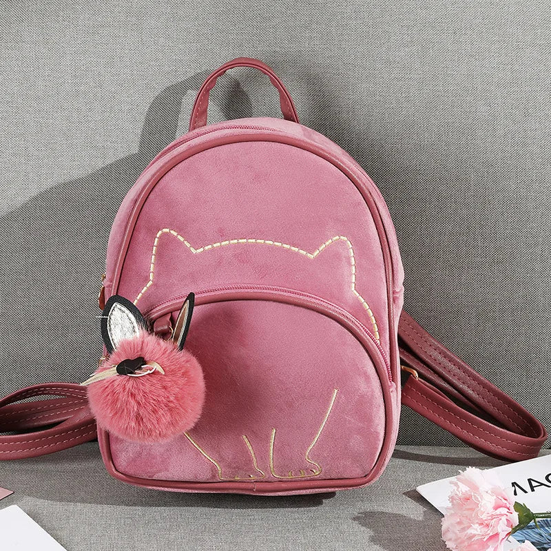 Plush School Bag For Teenage Girls Cute Style Backpack X874H