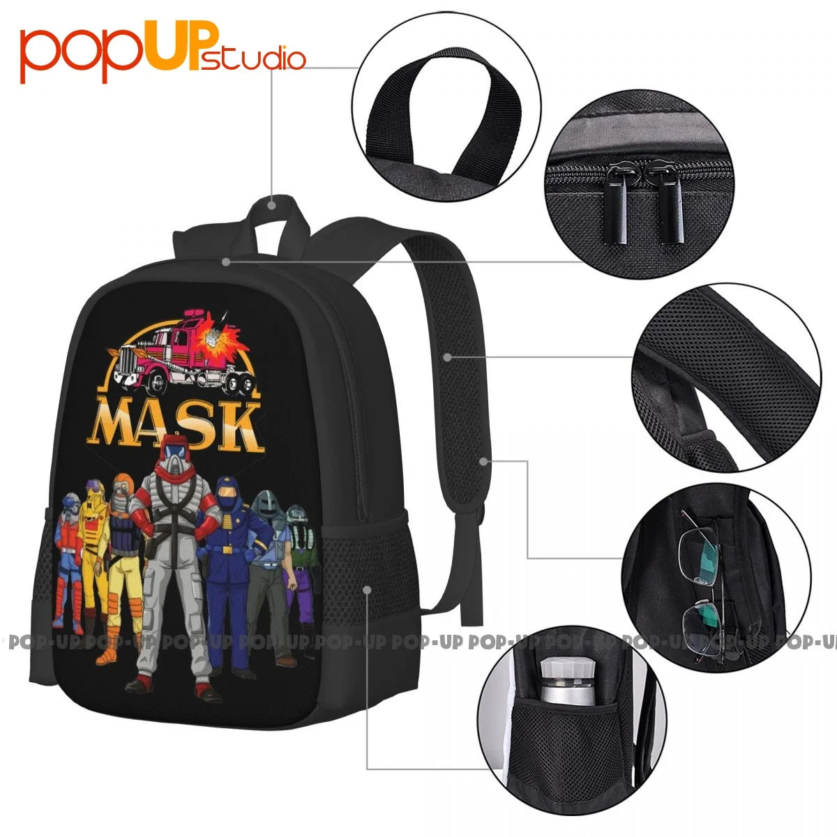 Cartoon M.A.S.K Tv Series Backpack Large Capacity