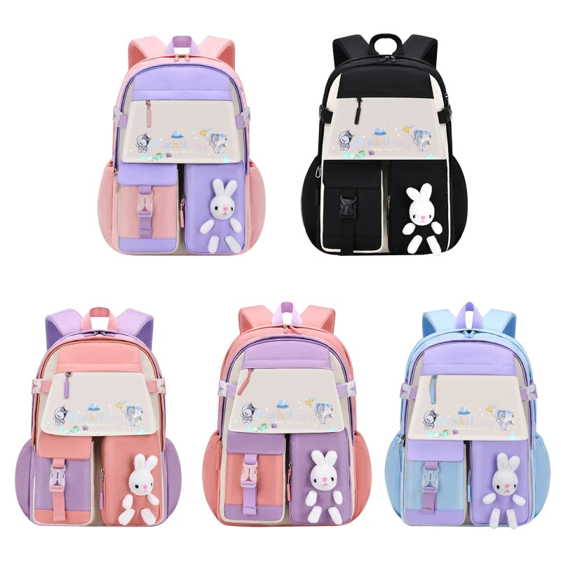 Nylon Anti-theft Backpack for Girls Student
