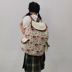 Cartoon Nurse Printed Backpack Girls School Bag For Teenager
