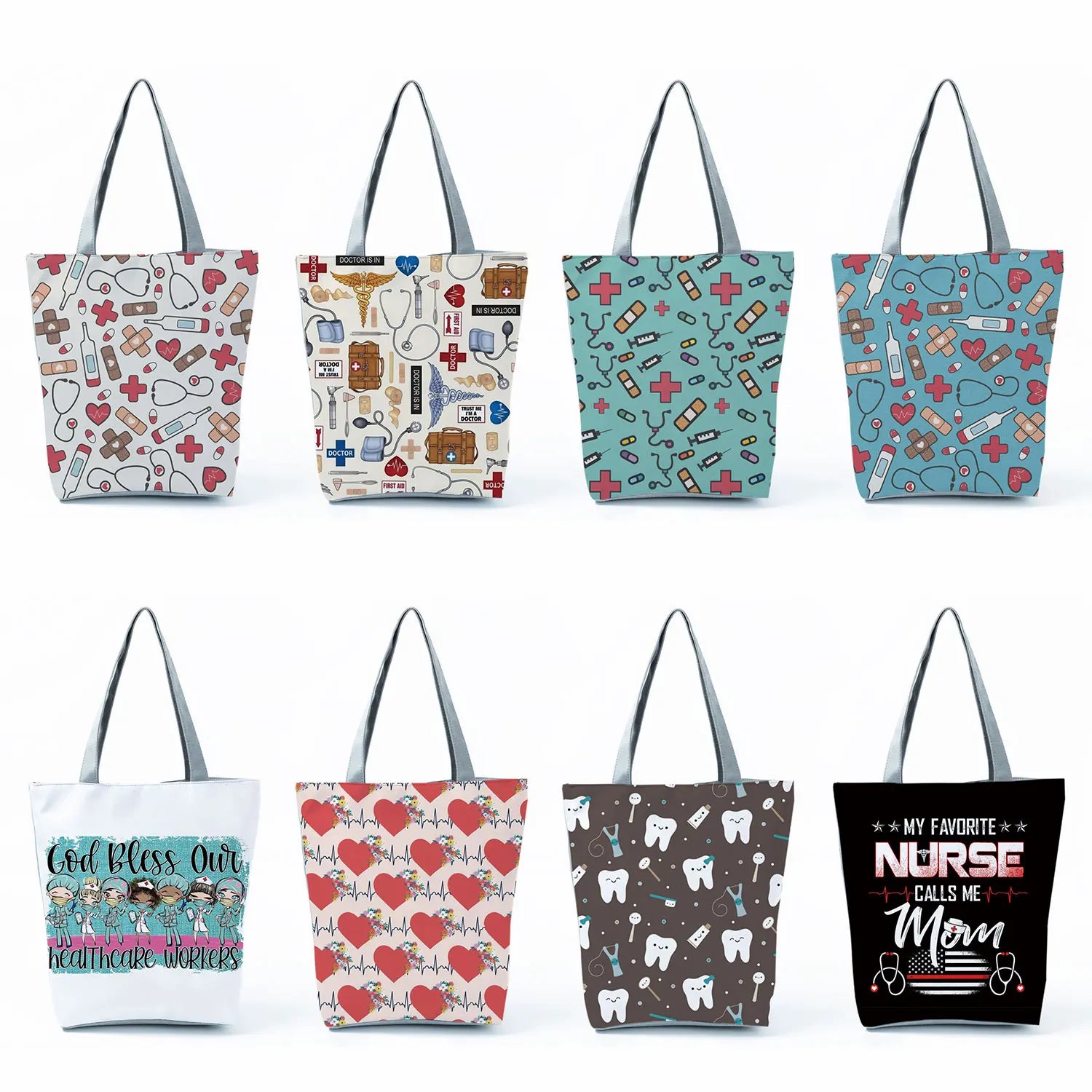 Cartoon Nurse Teeth Shoulder Bag for Women