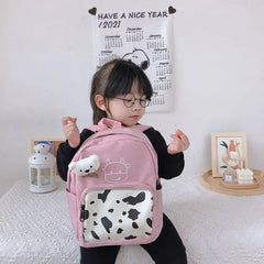 Cartoon Cow Kids Backpack for Boys Girls Toddlers