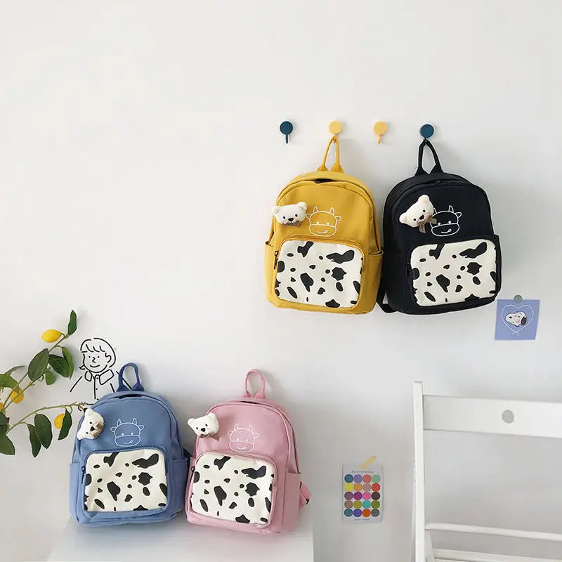 Cartoon Cow Kids Backpack for Boys Girls Toddlers
