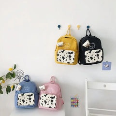 Cartoon Cow Kids Backpack for Boys Girls Toddlers
