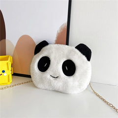 Panda Handbags Plush Animal Crossbody Bags Chains Shoulder Purse Women Phone Bag