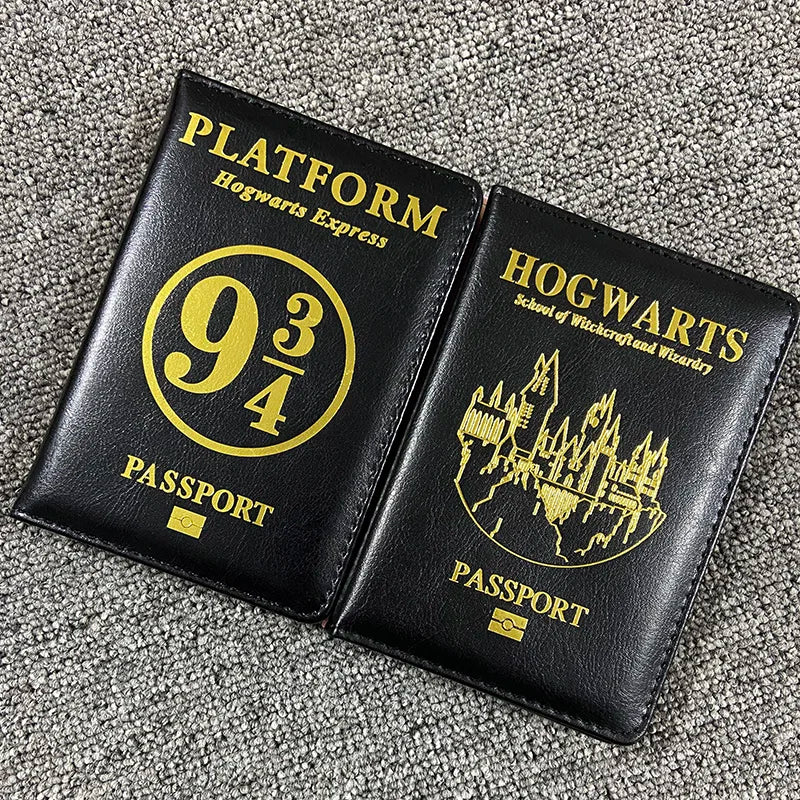 Cartoon Passport Cover Pu Leather Travel Wallet Holder (Free Engraving)