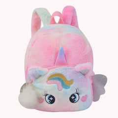 Cartoon Plush Backpack Pony Backpack Kids School Bag Kindergarten