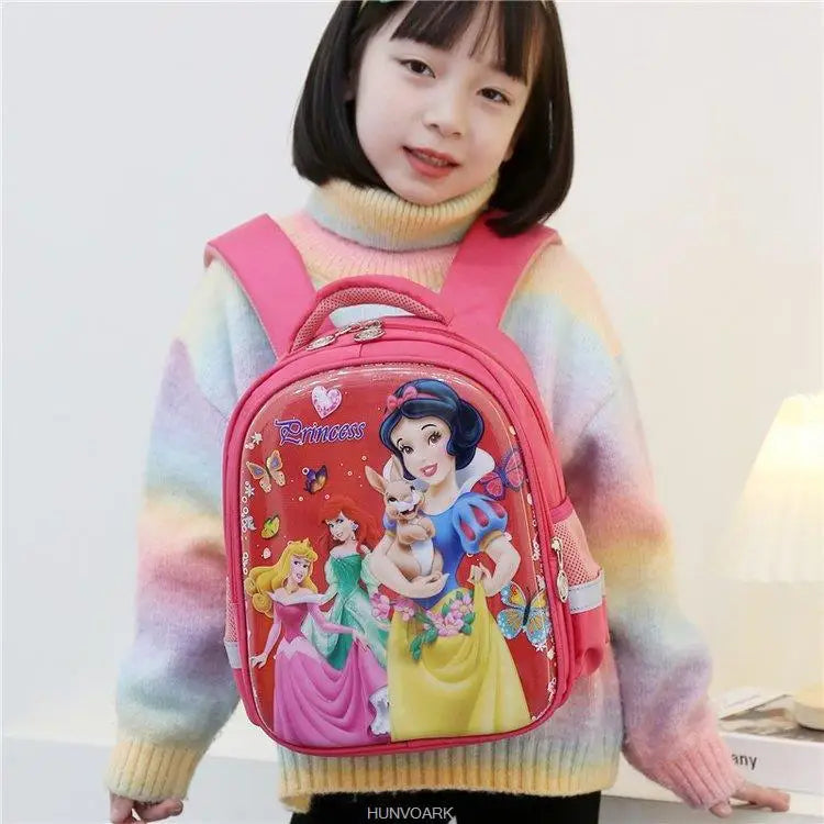 Princess School Backpack for Girls Pink Orthopedic Mochila Escolar