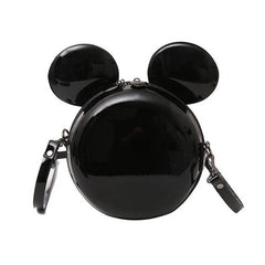 Cartoon Round Bag Handbag High PU Leather Mini Large Ear Round Bag Shoulder Mess
