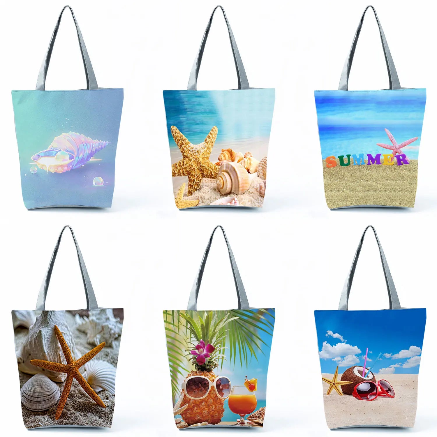 Cartoon Shell Starfish Women's Beach Shoulder Bags